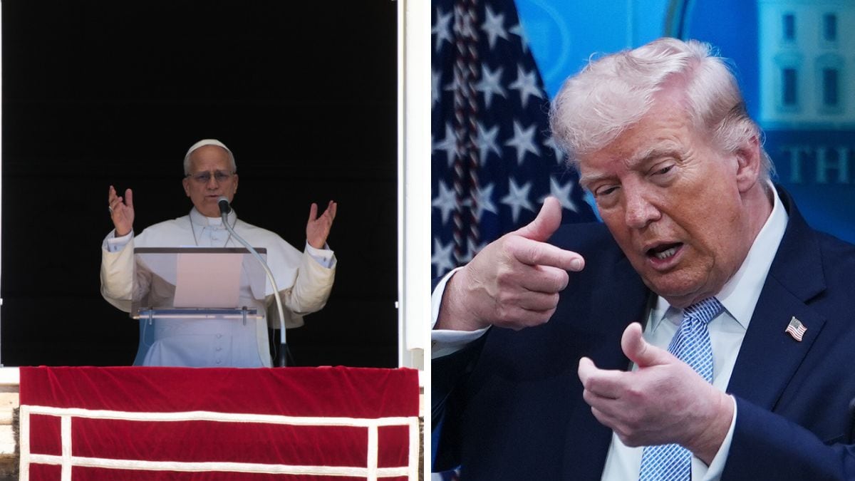 Papa León XIV y Donald Trump.