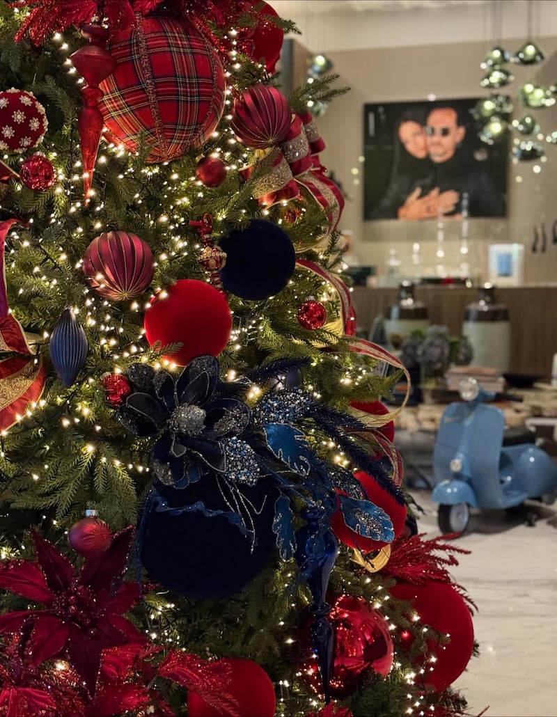 Así luce el árbol de Navidad de Nadia Ferreira