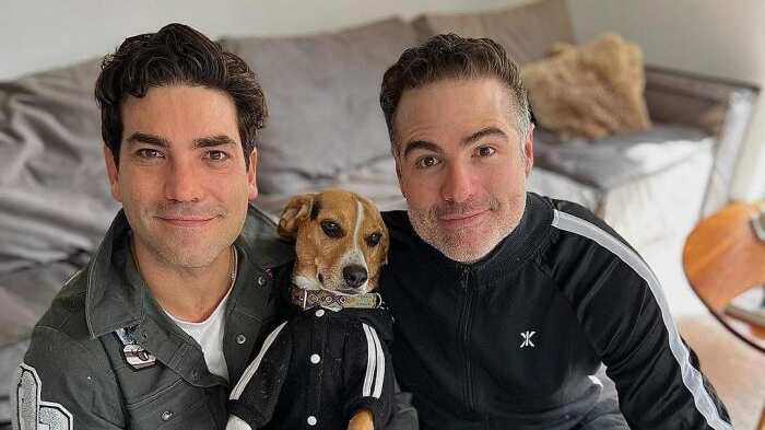 Oliver Ranft y el actor Roberto Manrique.