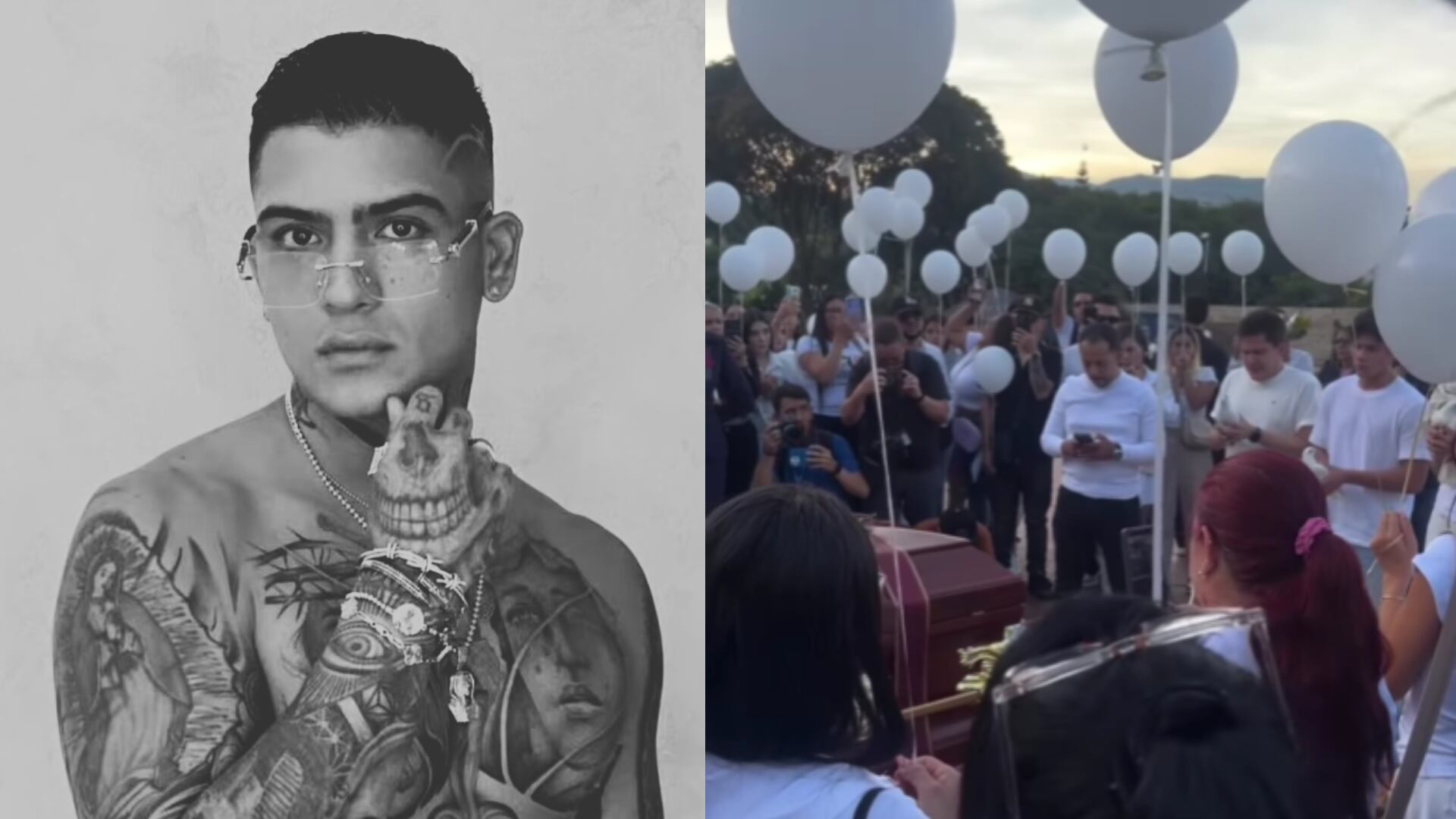 B-King fue enterrado en Medellín entre globos y palomas