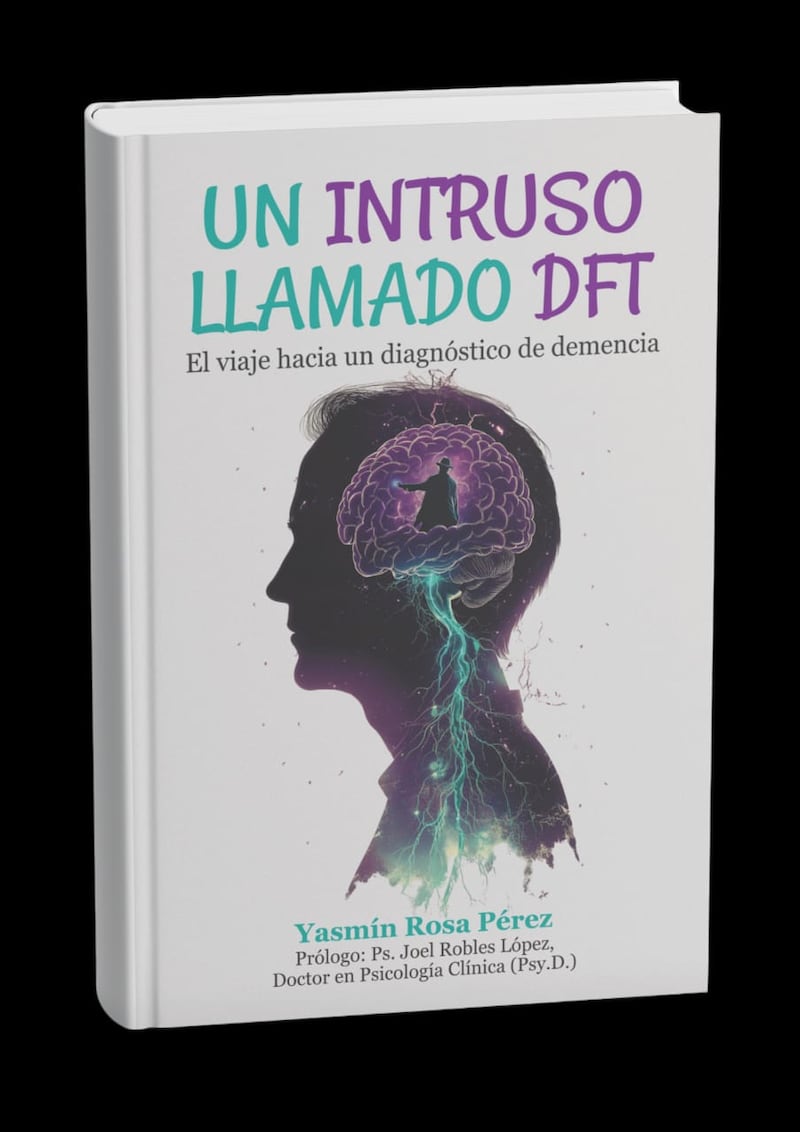 Libro con portada de silueta y cerebro destacado.