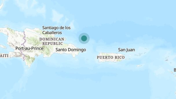 Sismo al noreste de República Dominicana