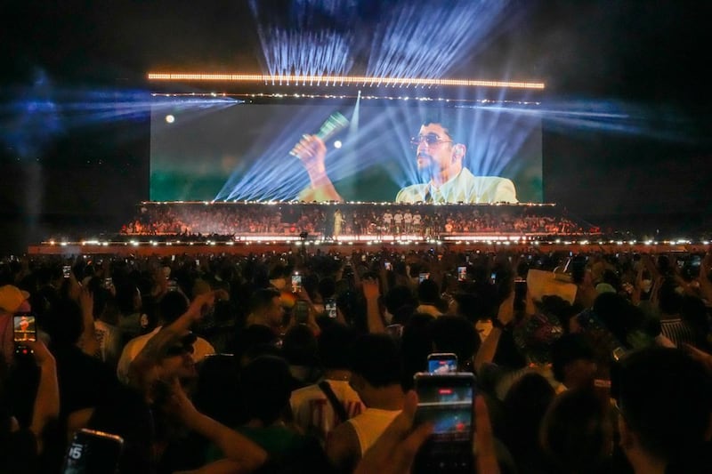 Bad Bunny en concierto en Colombia