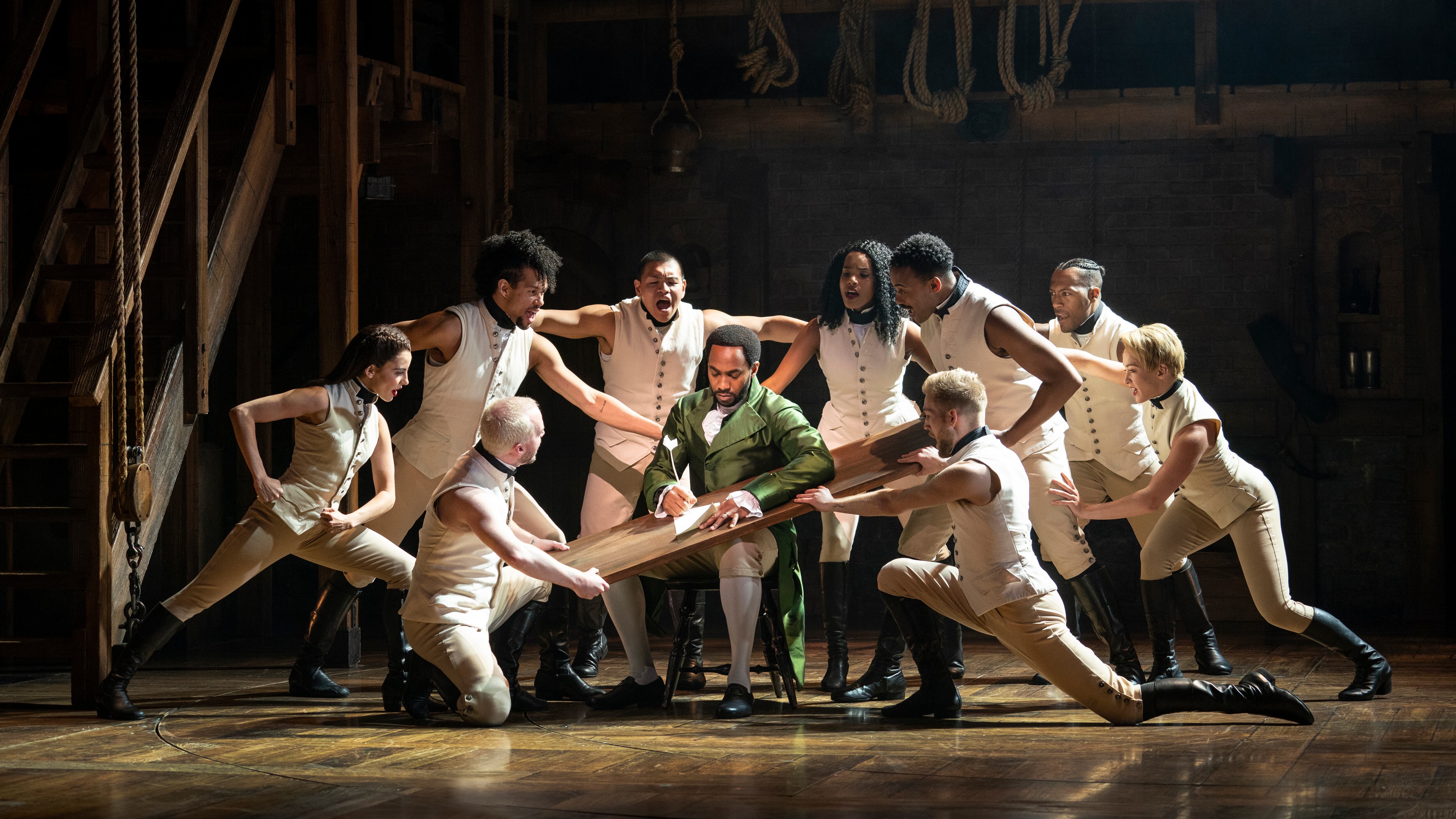 Escena del musical "Hamilton".