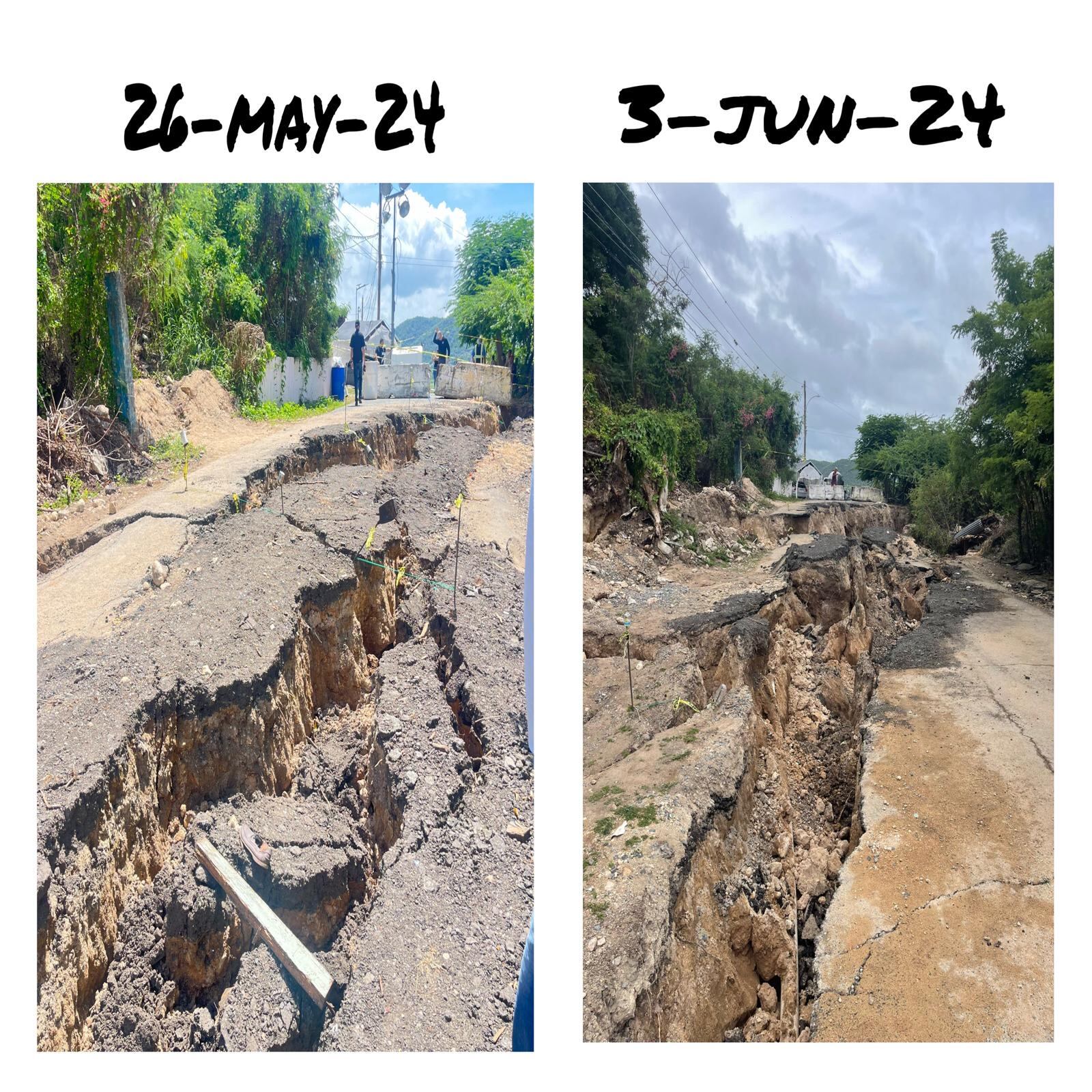 Denuncian que se agravan deslizamientos en Guánica.