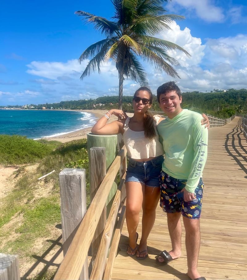 Tatiana Pérez y su hijo.