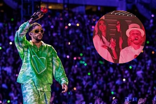 Salma Hayek y Danna acompañaron a Bad Bunny en el sexto concierto de su gira mundial