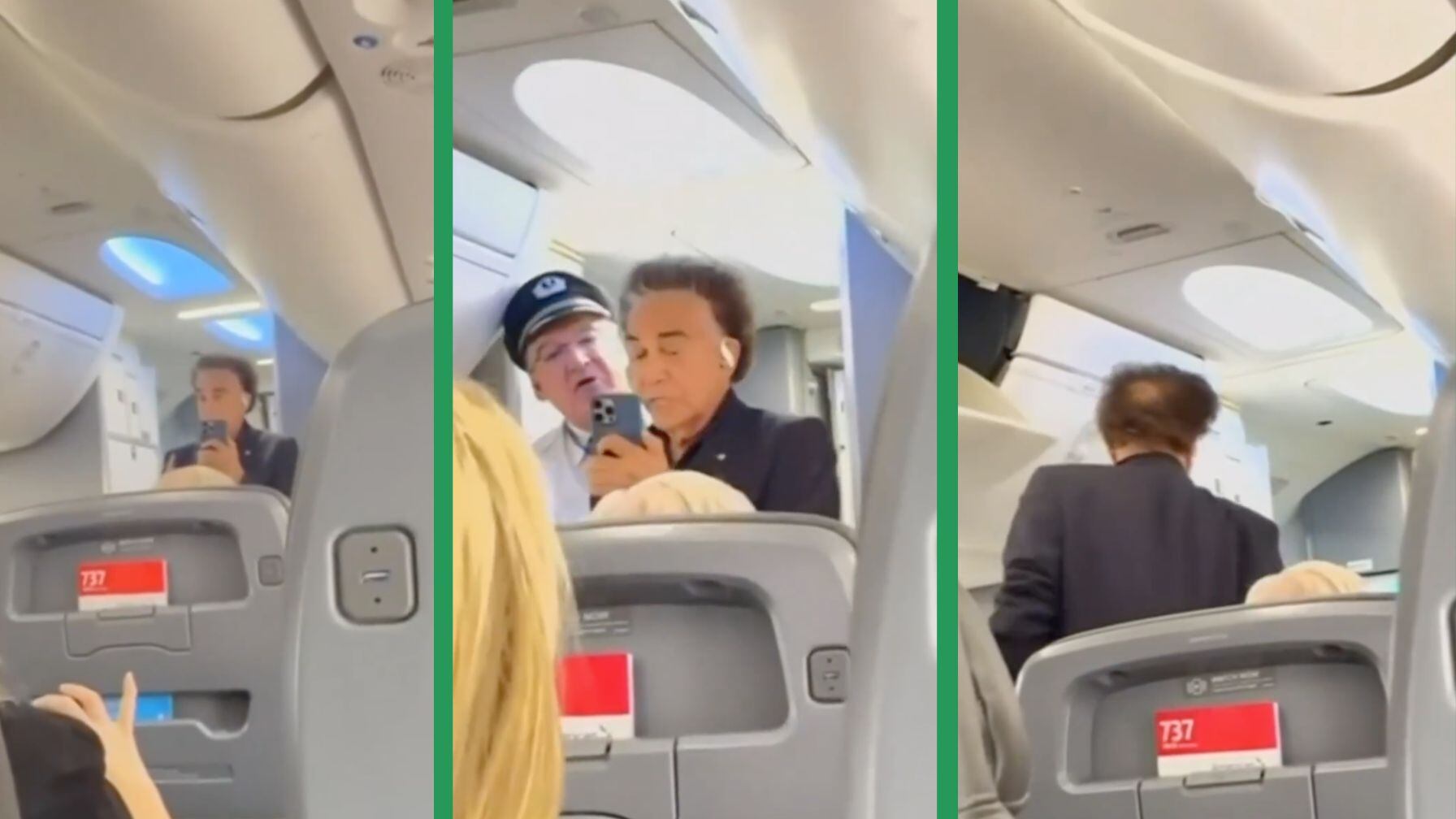 Pasajeros grabaron el momento exacto en que el capitán exigió la expulsión inmediata del artista antes del despegue del vuelo comercial.
