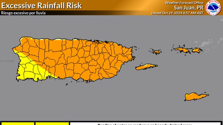Tiempo en Puerto Rico para el martes, 29 de octubre de 2024.
