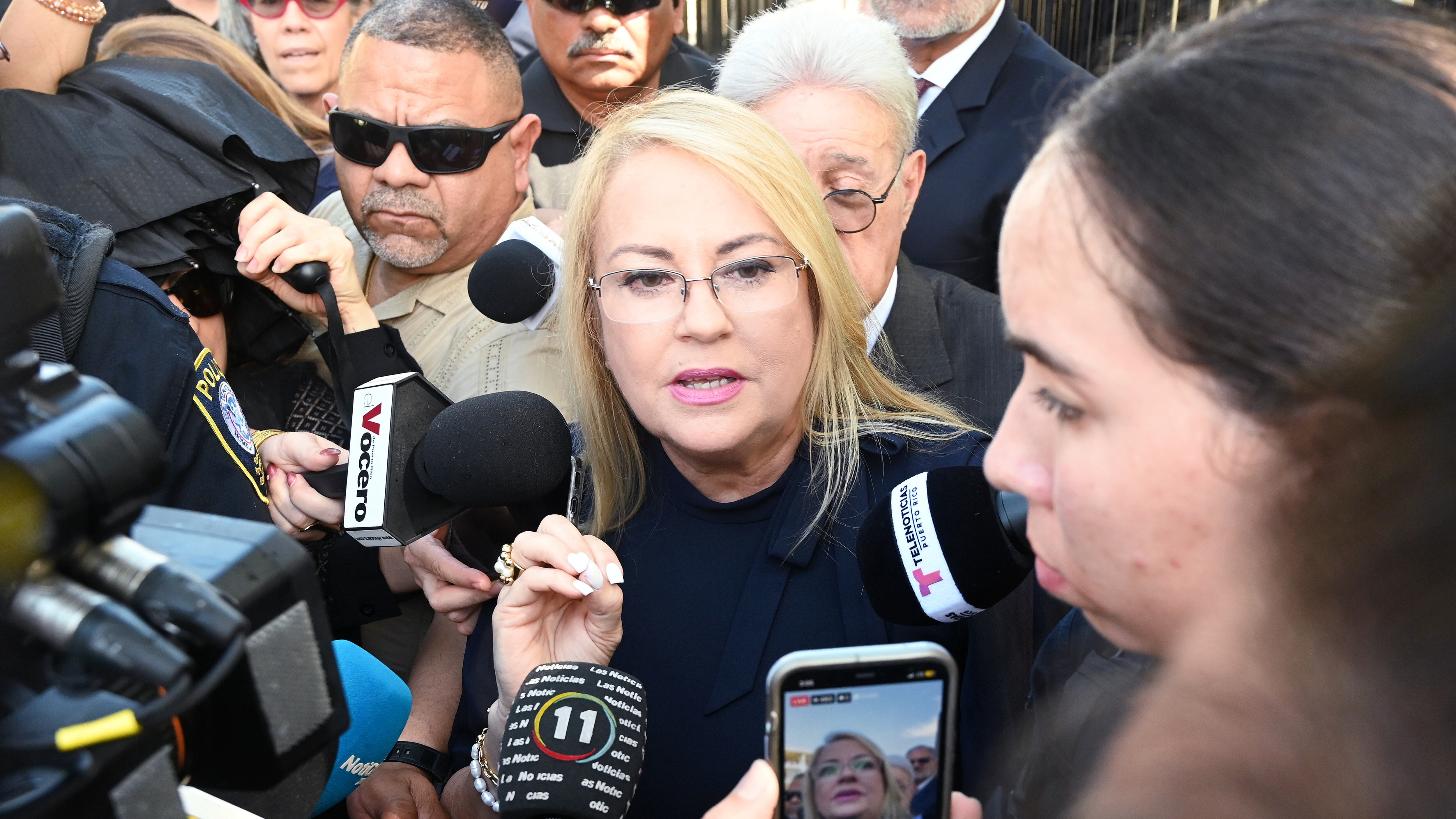 La ex gobernadora, Wanda Vazquez, llega al Tribunal Federal para declararse culpable