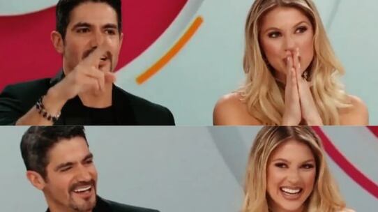 "Pepe" Gámez y Madison Anderson Berríos en entrevista con "La mesa caliente" de Telemundo.