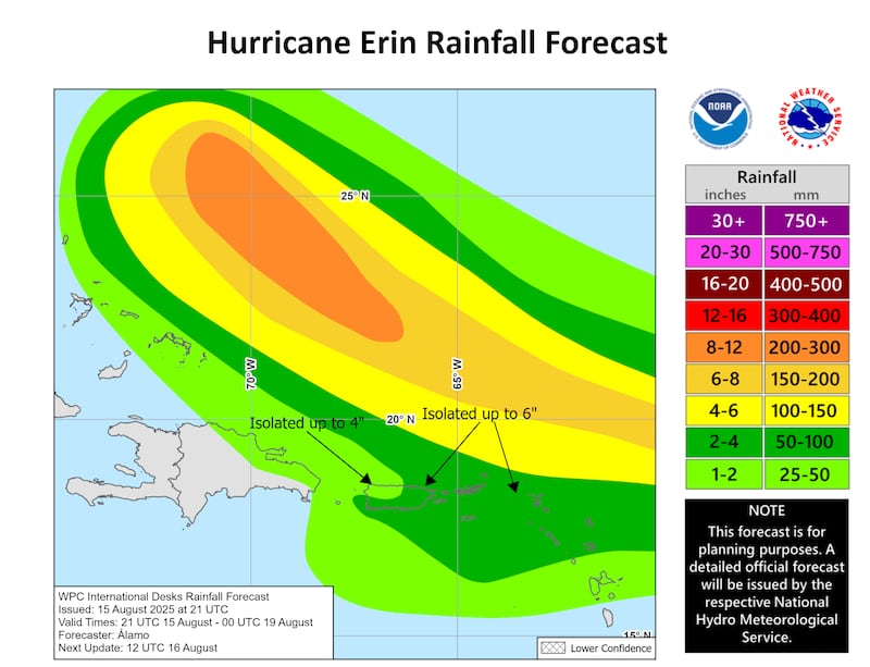 Erin lluvia