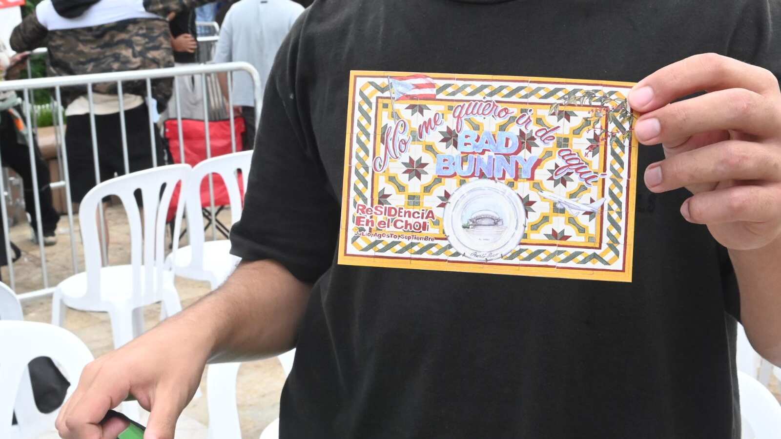 Filas para el concierto de Bad Bunny