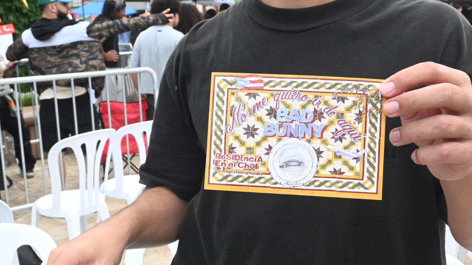 Filas para el concierto de Bad Bunny