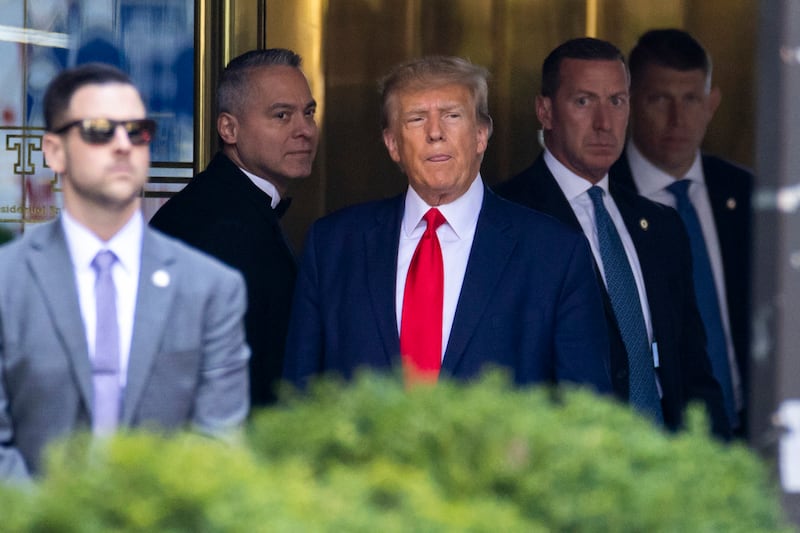 Donald Trump en la corte de Manhattan, New York