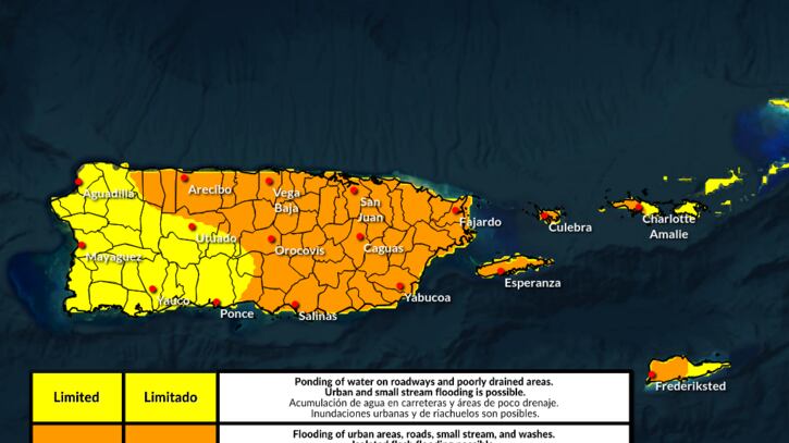 Riesgo de lluvia para este jueves, 2 mayo 2024.