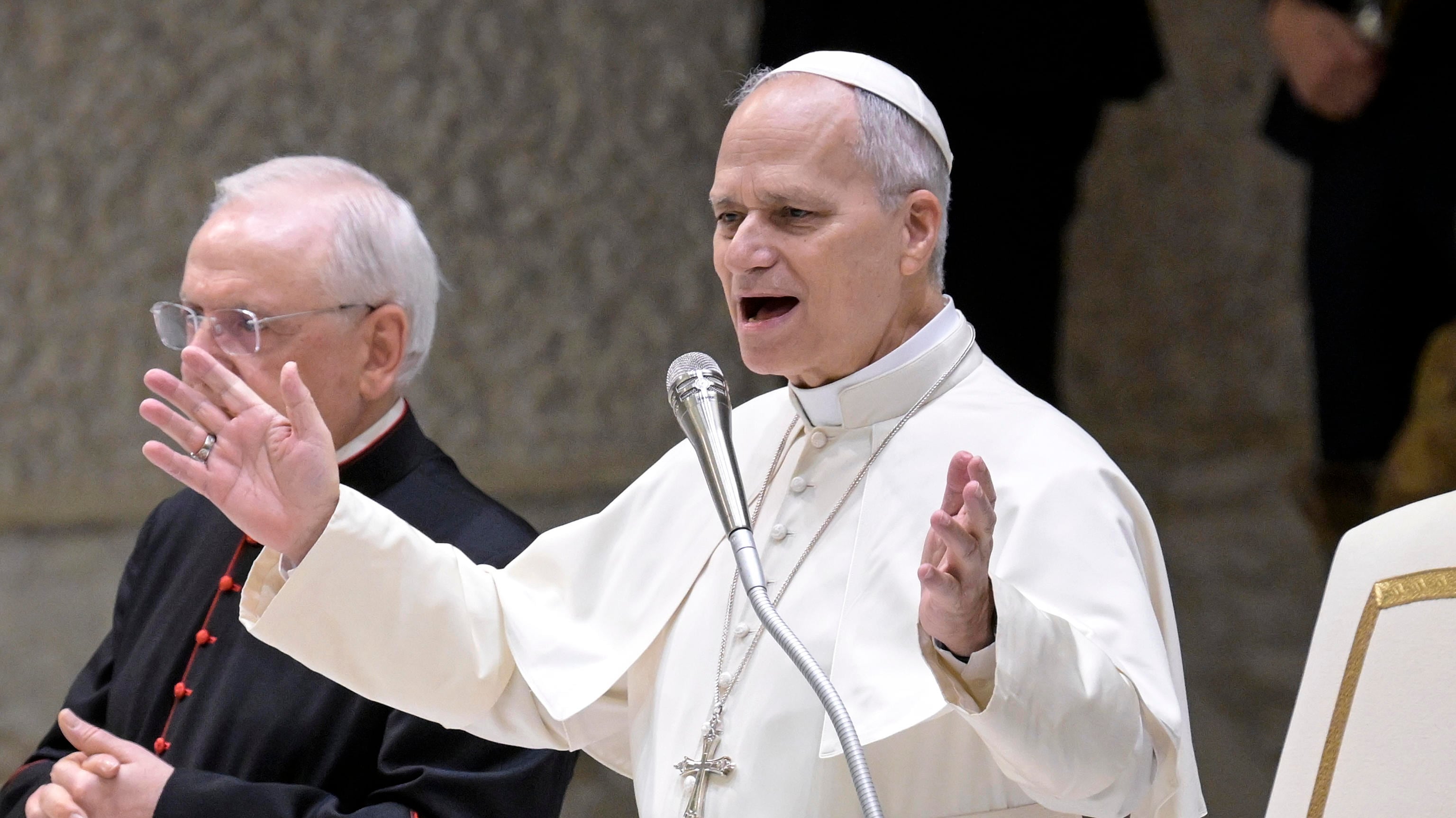 El papa León XIV encabeza la audiencia general semanal en el Aula Pablo VI de la Ciudad del Vaticano, el 28 de enero de 2026. EFE/EPA/RICCARDO ANTIMIANI