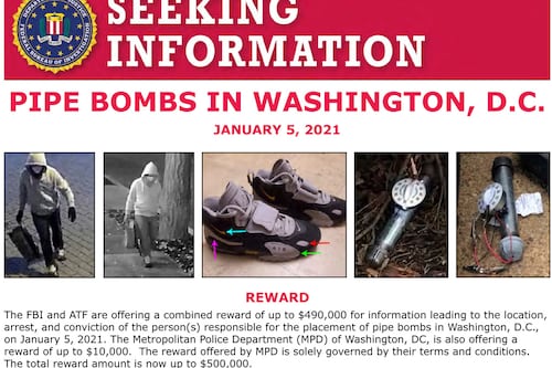 FBI arresta a sospechoso de colocar bombas cerca del Capitolio antes del asalto de 2021