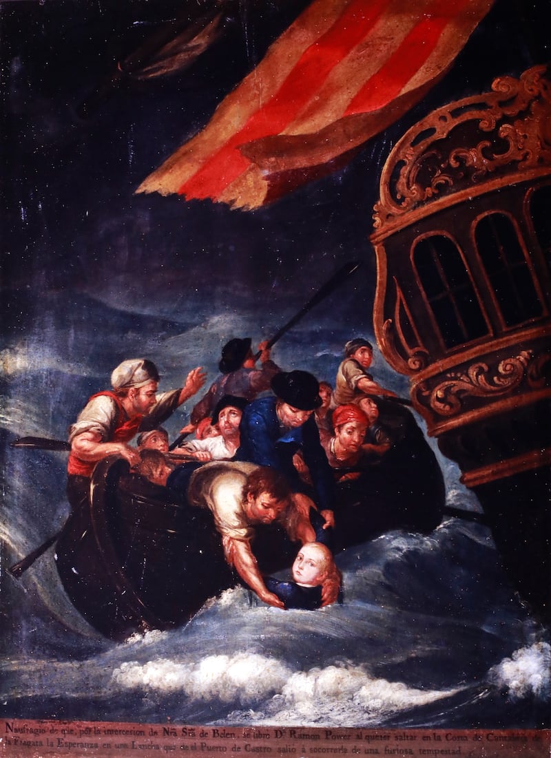 Salvamento de D. Ramón Power y Giralt, óleo sobre lienzo, ca. 1788, de José Campeche.
Cortesía de Jochi Melero