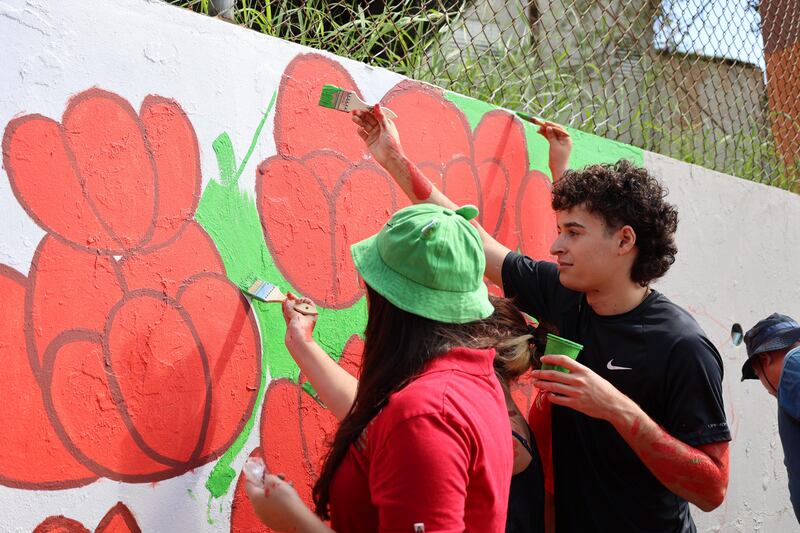 Mural en honor a los pacientes de Parkinson