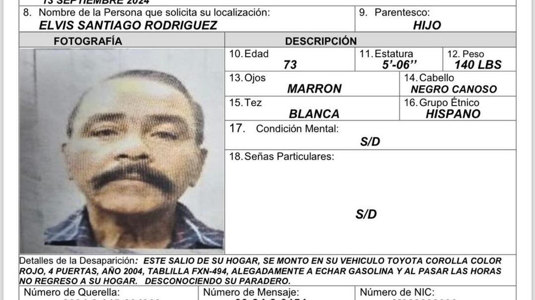 La Policía pide ayuda para dar con su paradero