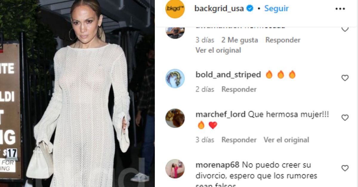 Jennifer López llegó a una cena sola con un vestido de punto espectacular