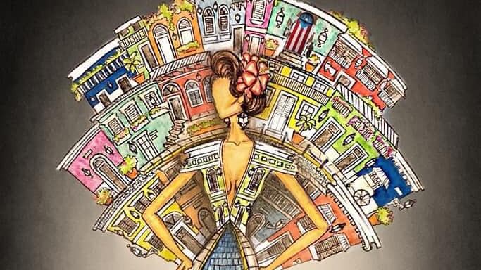 Boceto del 'national costume' de Miss Universe Puerto Rico 2023.