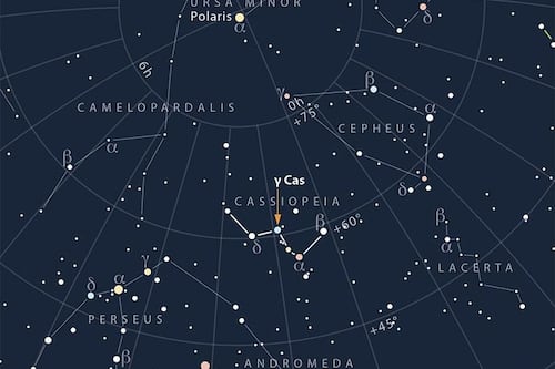 Desvelada la fuente de los misteriosos rayos X de la estrella gamma Cas de Casiopea