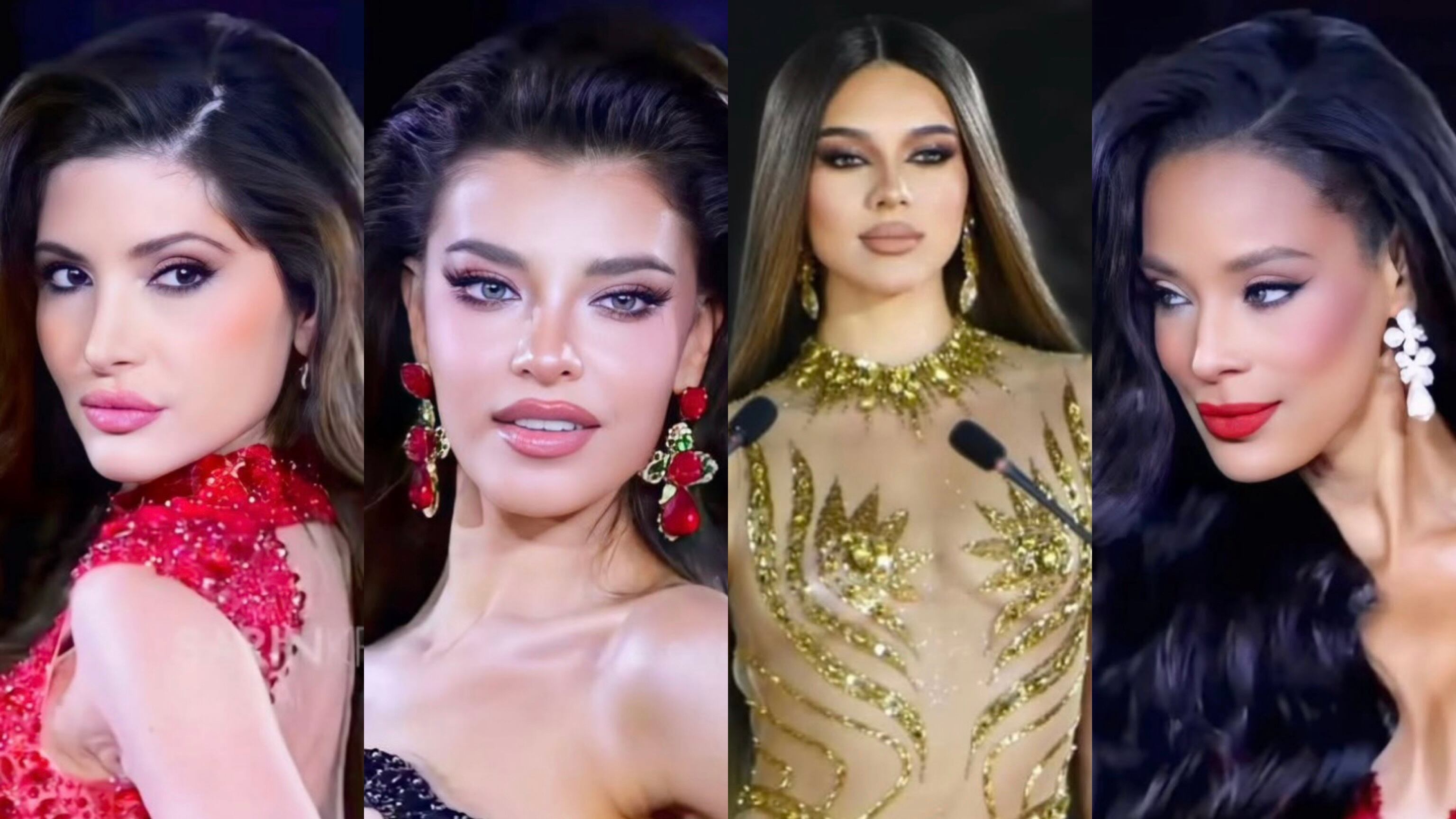 Venezuela (Nariman Battikha), Guatemala (Ana Sofía Lendl), México (Montserrat Villalva) y Rep. Dominicana. (Madelyn Mejía).