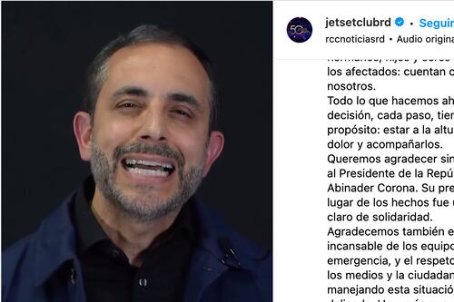 Dueños de Jet Set rompen el silencio tras la tragedia: “Estamos con ustedes, compartimos su angustia”