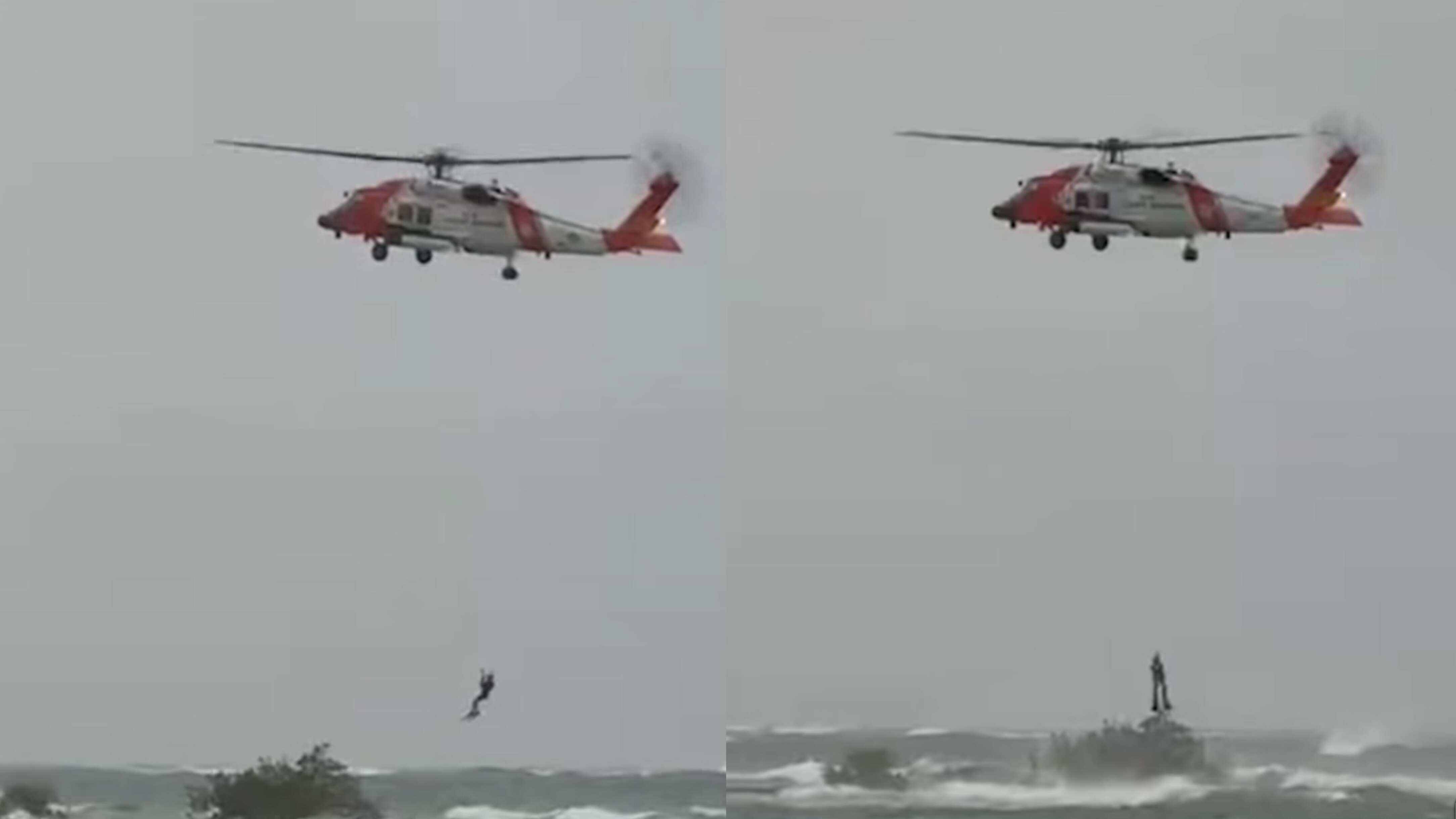 Las autoridades intentaron rescatar un hombre que fue arrastrado por la corriente en Isla Verde tras el paso del huracán Erin.