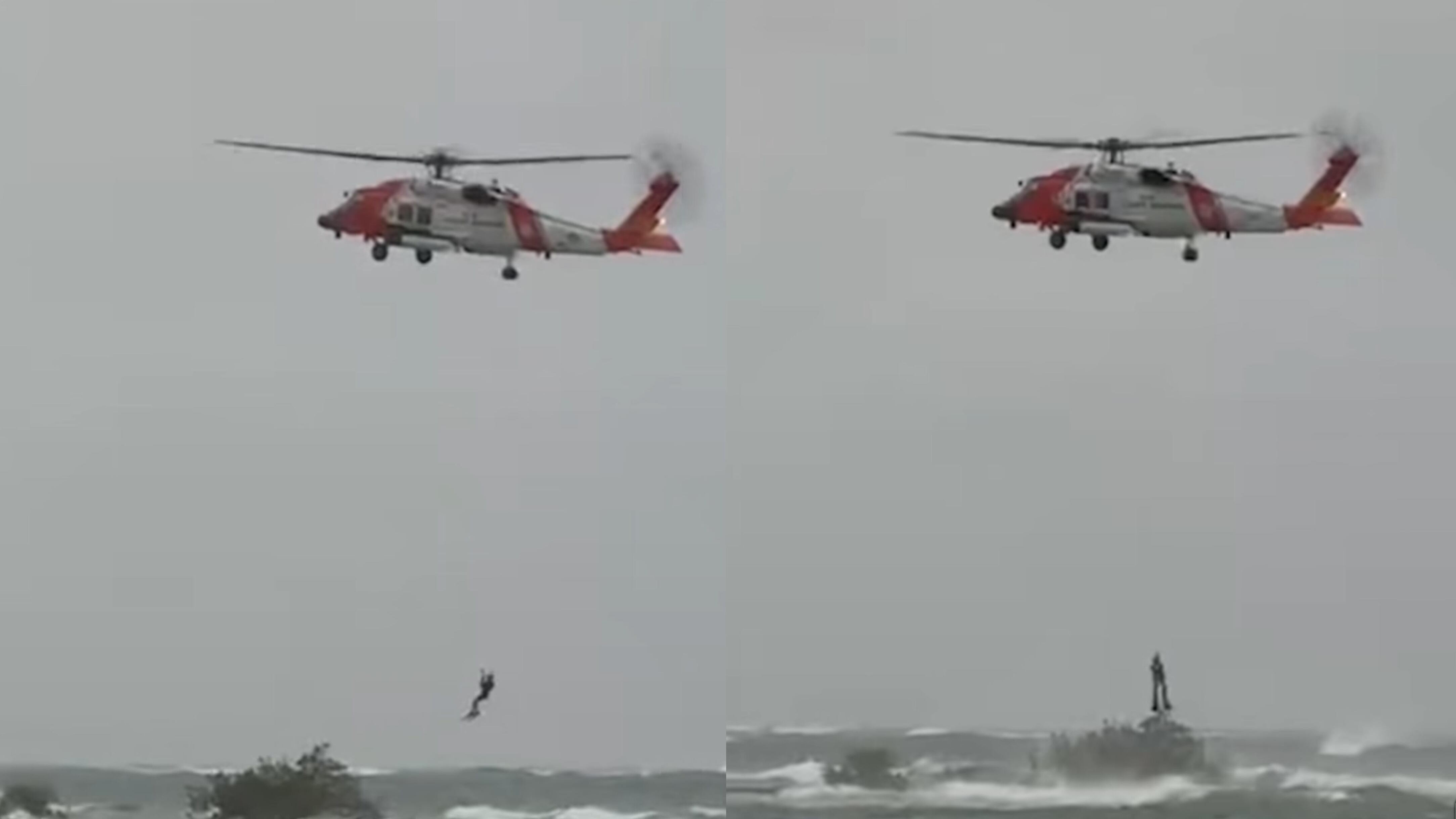 Las autoridades intentaron rescatar un hombre que fue arrastrado por la corriente en Isla Verde tras el paso del huracán Erin.