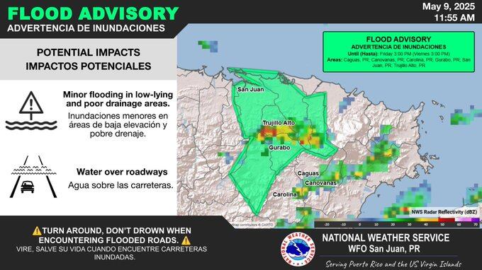 Advertencia de inundaciones.