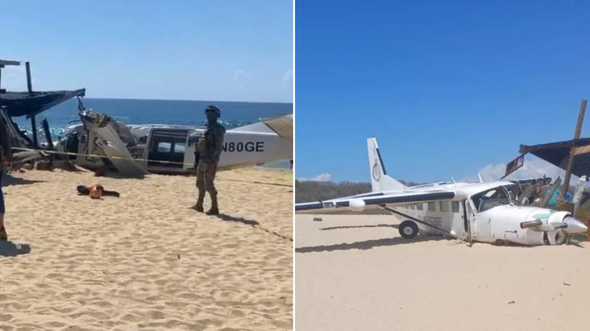 Se desplomó en un aterrizaje de emergencia en Oaxaca. (Especial)