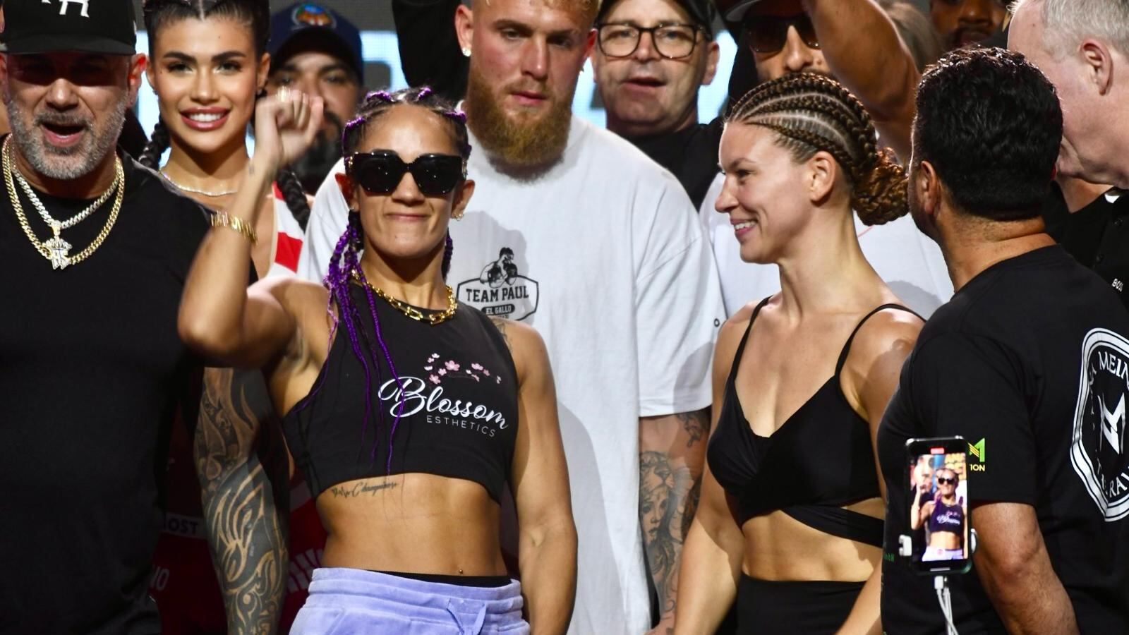 Pesaje del combate Amanda Serrano vs. Nina Meinke