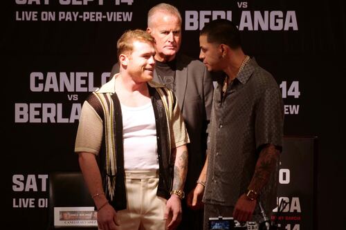 El picante cara a cara entre ‘Canelo’ Álvarez y Berlanga