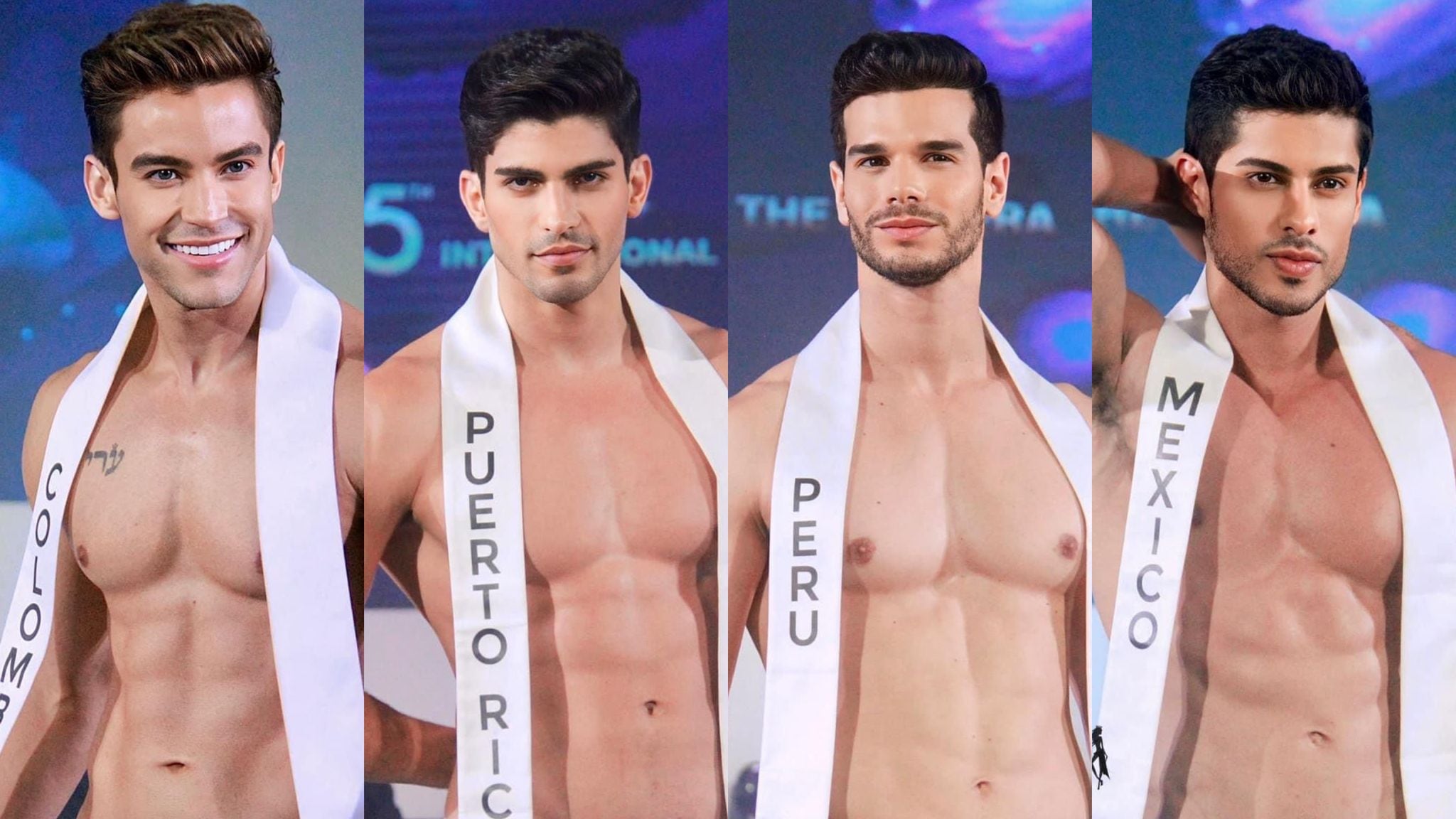 Algunos concursantes latinos de Mister International 2023.