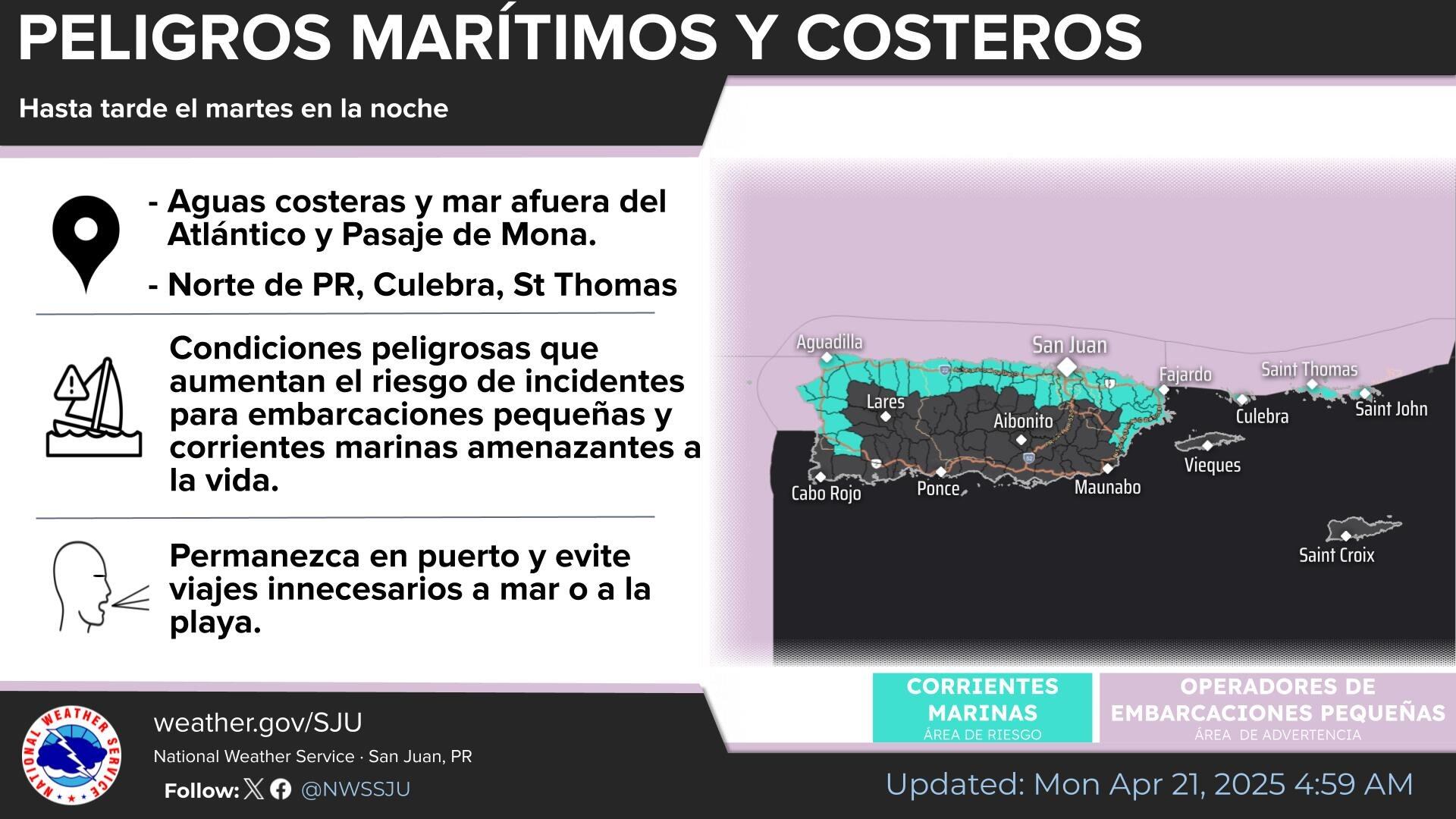 Peligros marítimos y costeros.