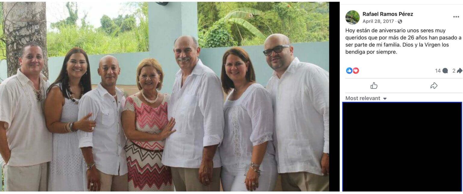 Tiene una relación estrecha con la familia Huertas Padilla desde hace más de 26 años, según él mismo publicó en las redes sociales.