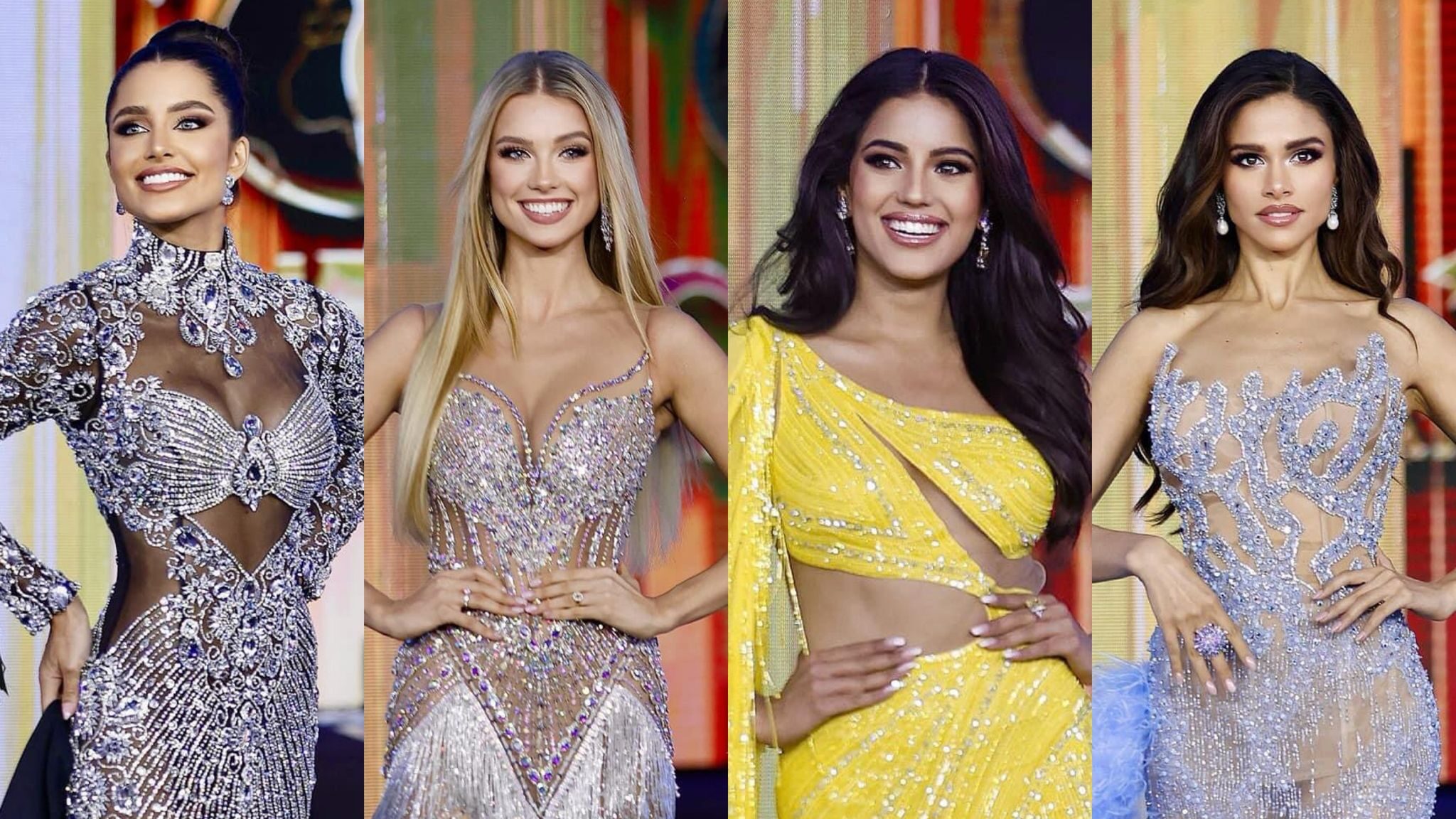 Miss Brasil, Miss República Checa, Miss India y Miss Puerto Rico.
