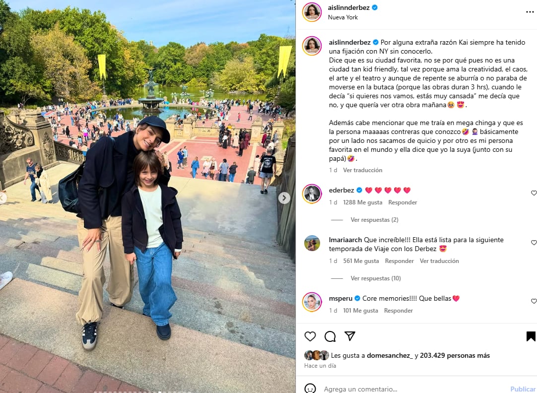Aislinn Derbez se fue de viaje con su hija Kai