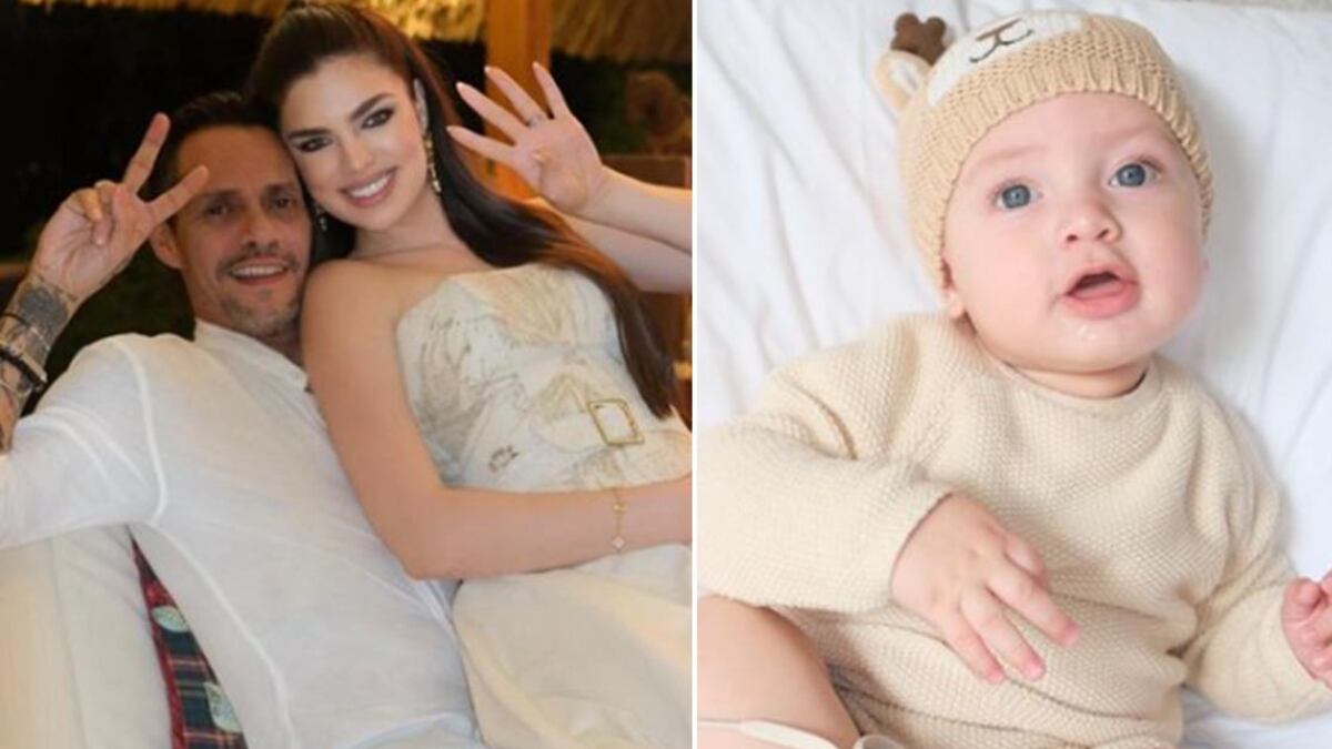 Marc Anthony y Nadia Ferreira hijo