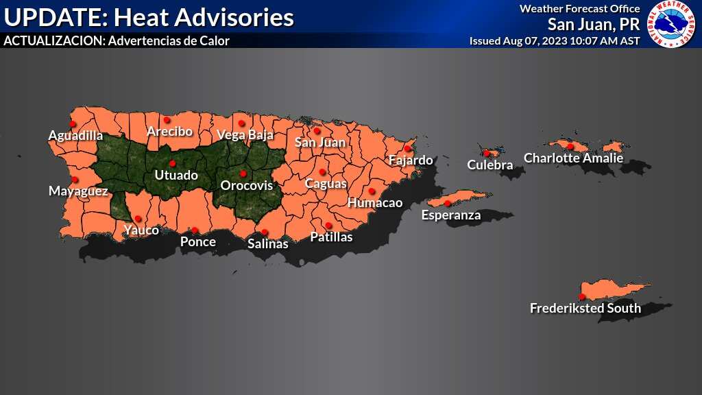 Advertencia urgente de calor.