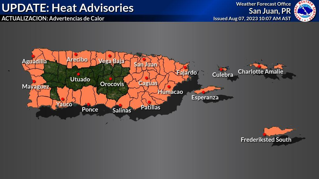 Advertencia urgente de calor.