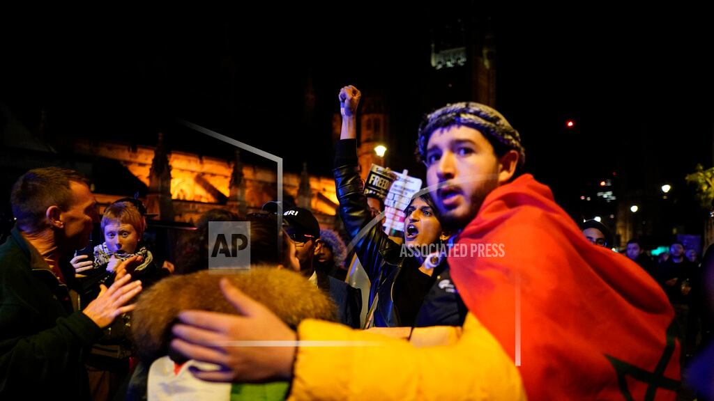 Manifestantes propalestinos en Londres
