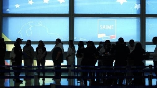 Llegada de emigrantes repatriados desde Estados Unidos a Maiquetía, Caracas, Venezuela
REMITIDA / HANDOUT por MINISTERIO DEL INTERIOR DE VENEZUELA