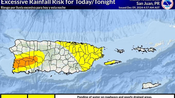 Riesgo lluvia excesiva.