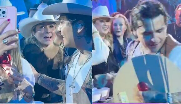 Christian Nodal confronta a fan por intento de arrebato de su sombrero en pleno concierto