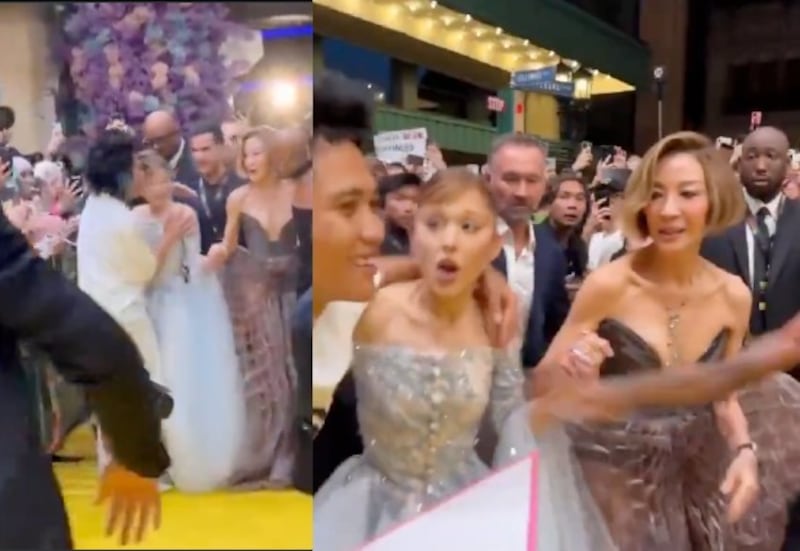 Ariana Grande vivió un susto en la premier de Wicked 2 en Singapur