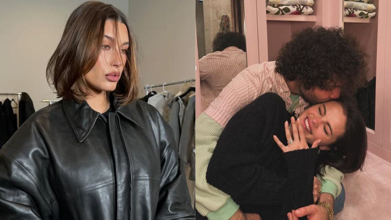 Hailey Bieber, Benny Blanco y Selena Gomez